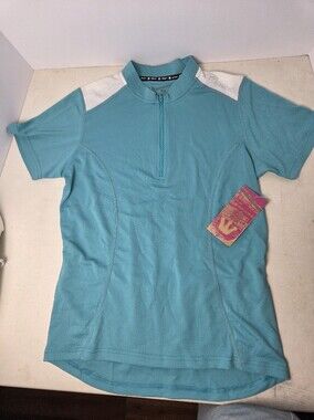 Canari Cycling Jersey Womens Medium Active Pockets Blue Bike Sport
